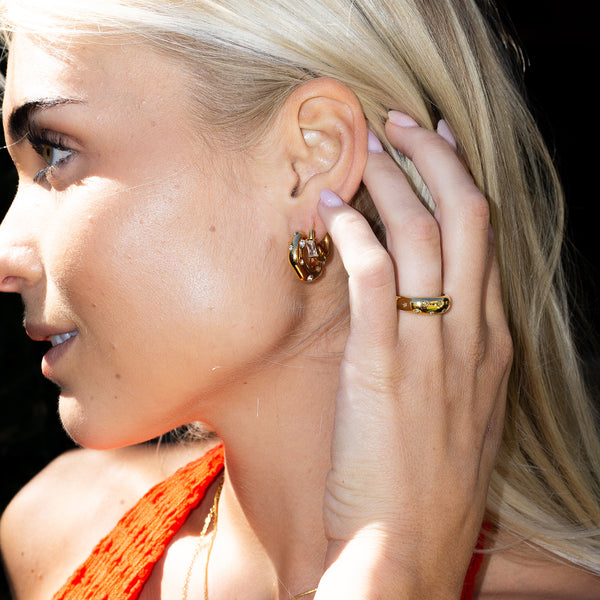 Starlight Earrings i forgylt stål