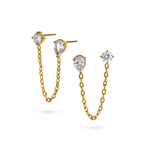 Starlight Studs i forgylt stål