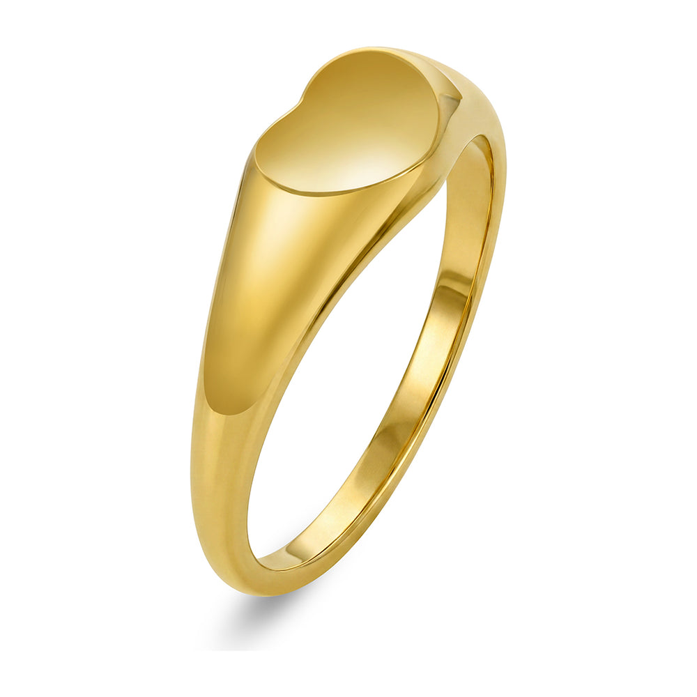 Heartline Ring i forgylt stål