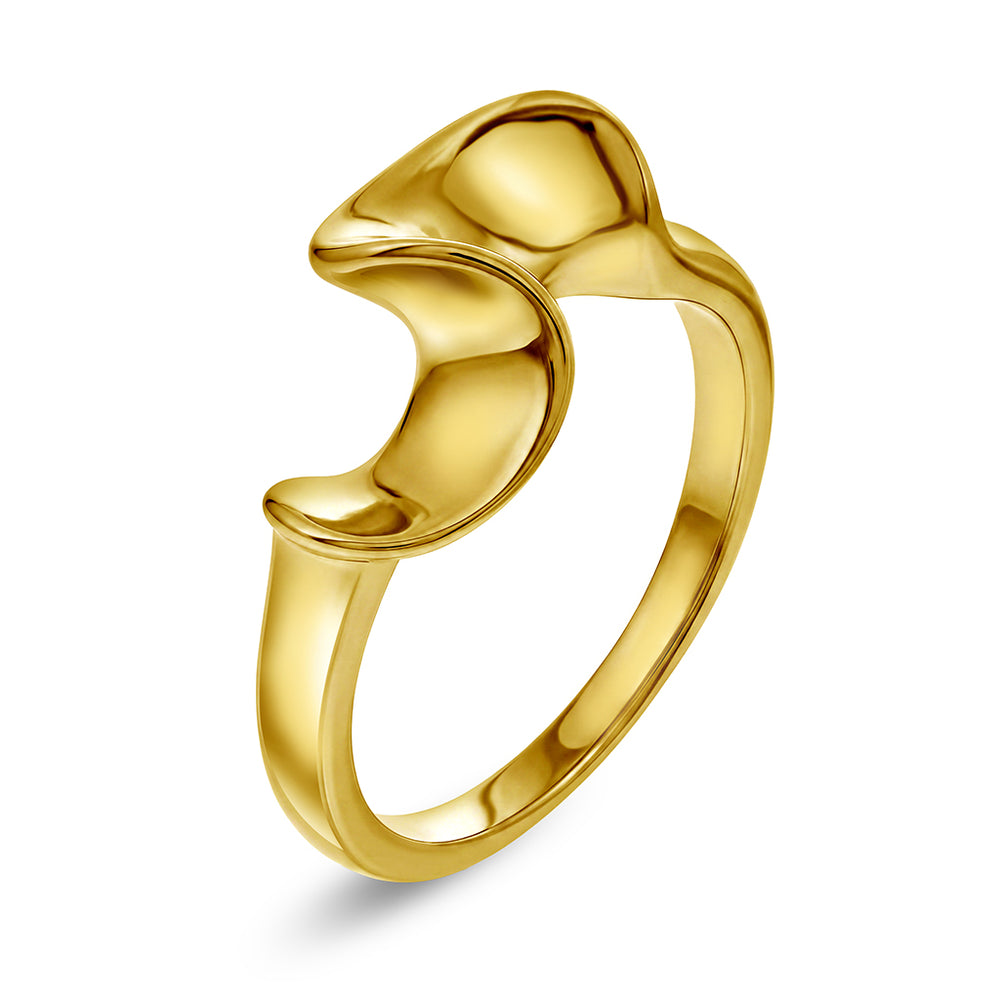 Wave ring i forgylt stål