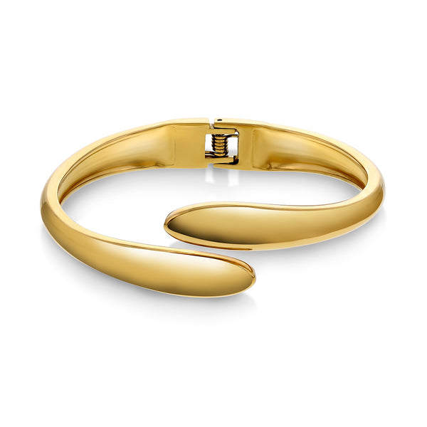 Rise Open Bangle i forgylt stål
