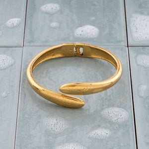 Rise Open Bangle i forgylt stål