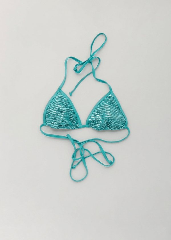 Makai Turquoise Triangle Bikini Topp