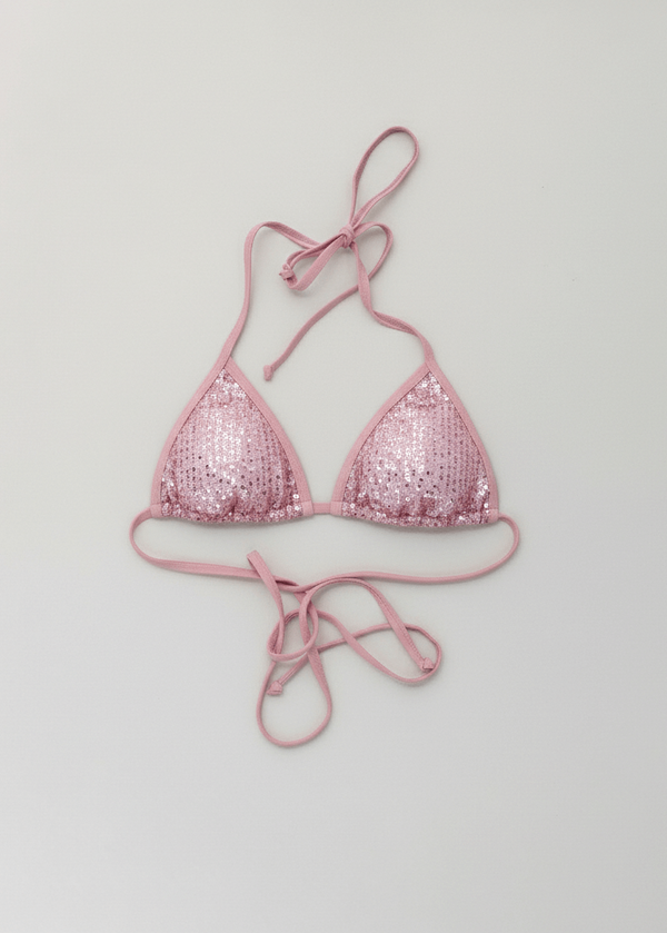 Makai Pink Triangle Bikini Topp