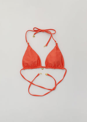 Moana Light Coral Triangle Bikini Topp