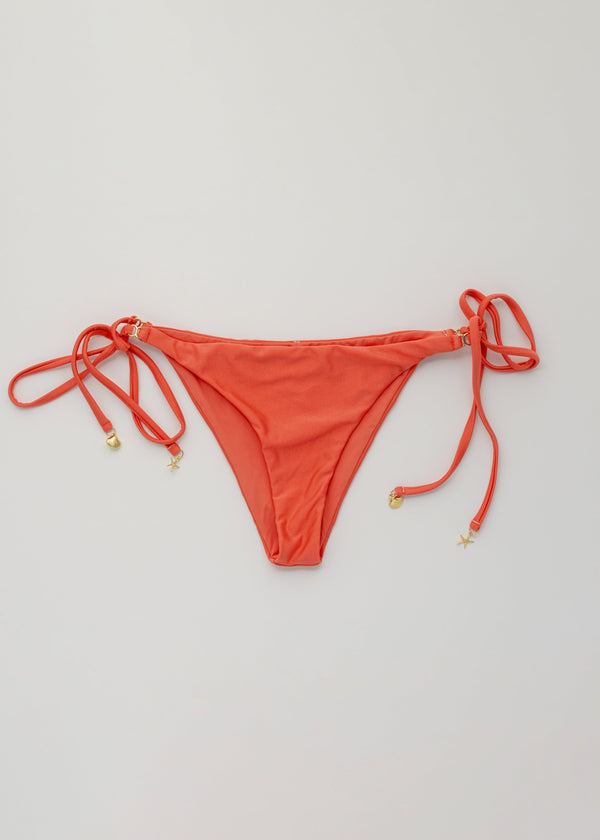 Moana Light Coral Tie-Side Bikini Truse